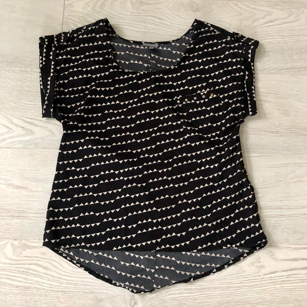 Charlotte Russe Spiked studded Blouse Top